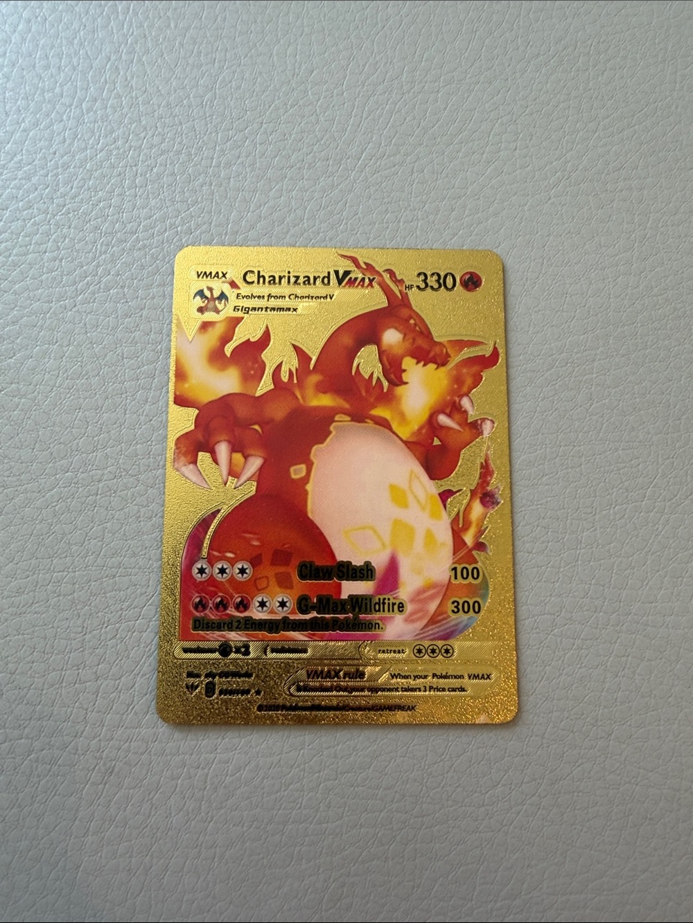 Pokemon Charizard VMAX Gold Red Card